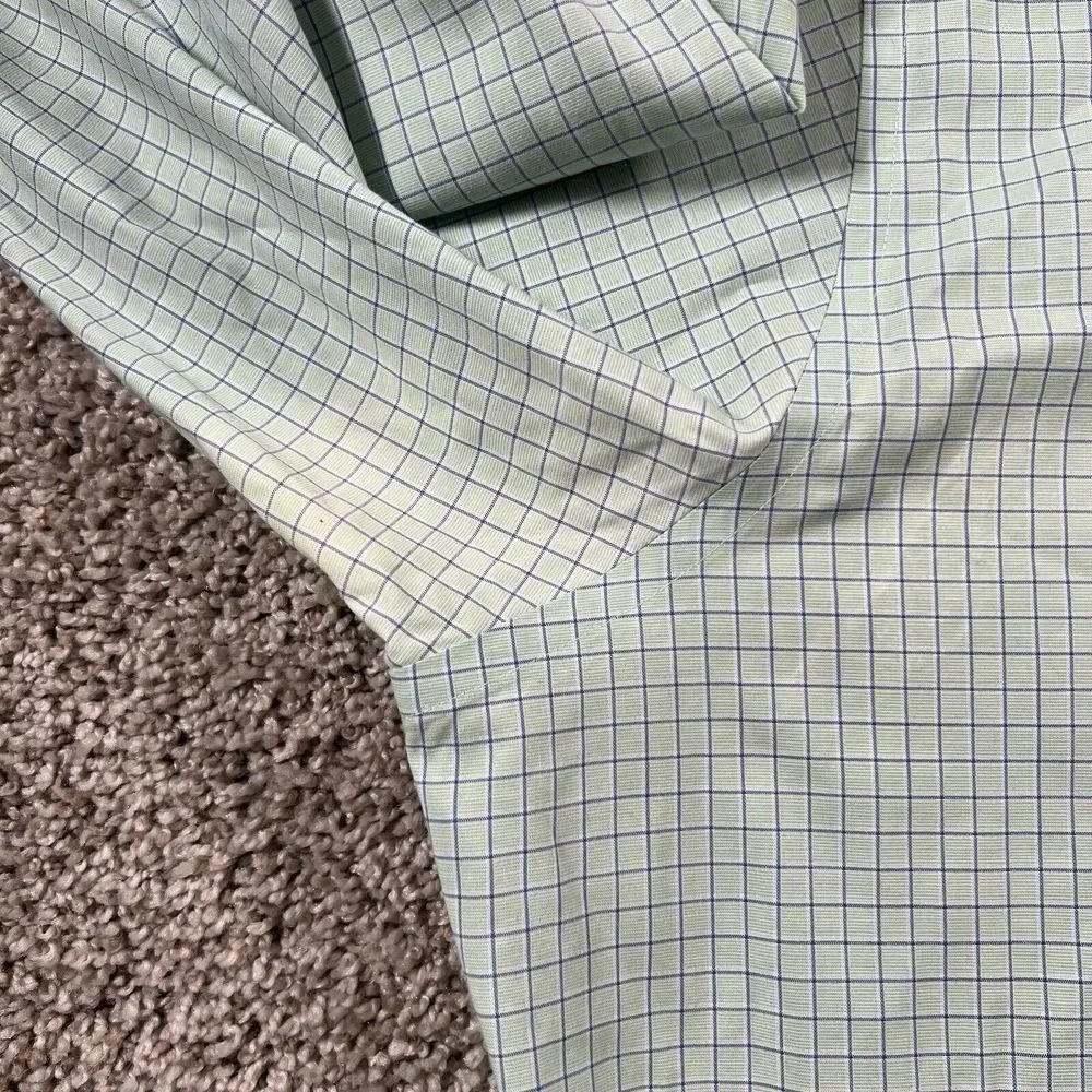 Vintage Brooks Brothers 346 Shirt Men 17.5-4/5 Plaid Slim Fit Classiccore Pocket - Picture 12 of 16